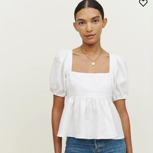 NWT Reformation Zenni Linen Top